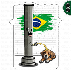 No Brasil o Poste mija no cachorro      