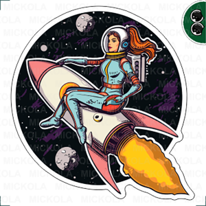 Pin up girl - Astronauta no foguete 1      