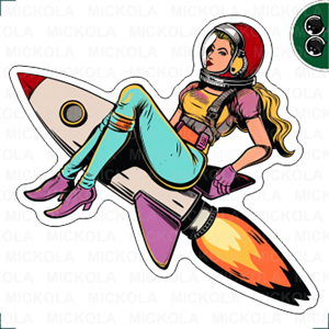 Pin up girl - Astronauta no foguete 2      