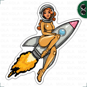 Pin up girl - Astronauta no foguete 3      