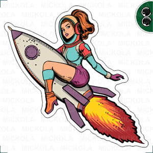 Pin up girl - Astronauta no foguete 4      